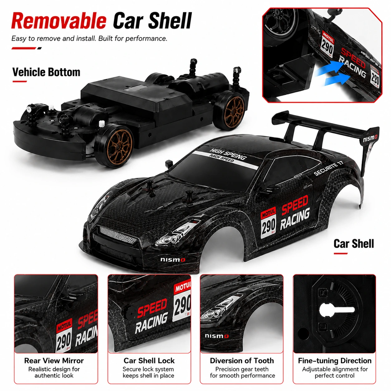 Nextronix 1:16 RC Drift Car | 40 km/h 4WD Remote Control Car